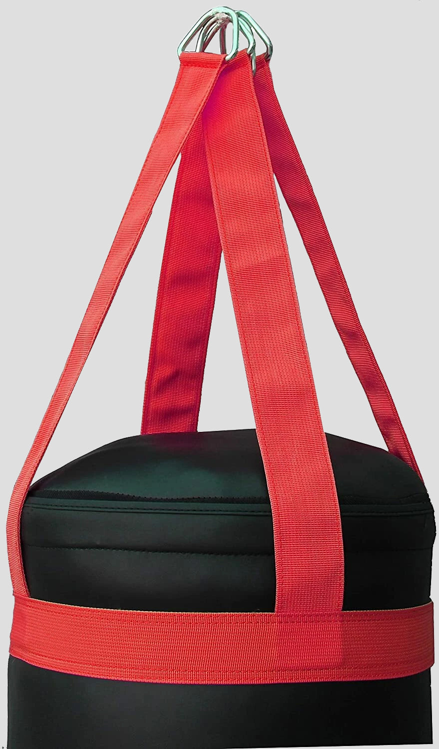 DAAN MMA Red Leather Boxing Punching Bag with Red Straps
