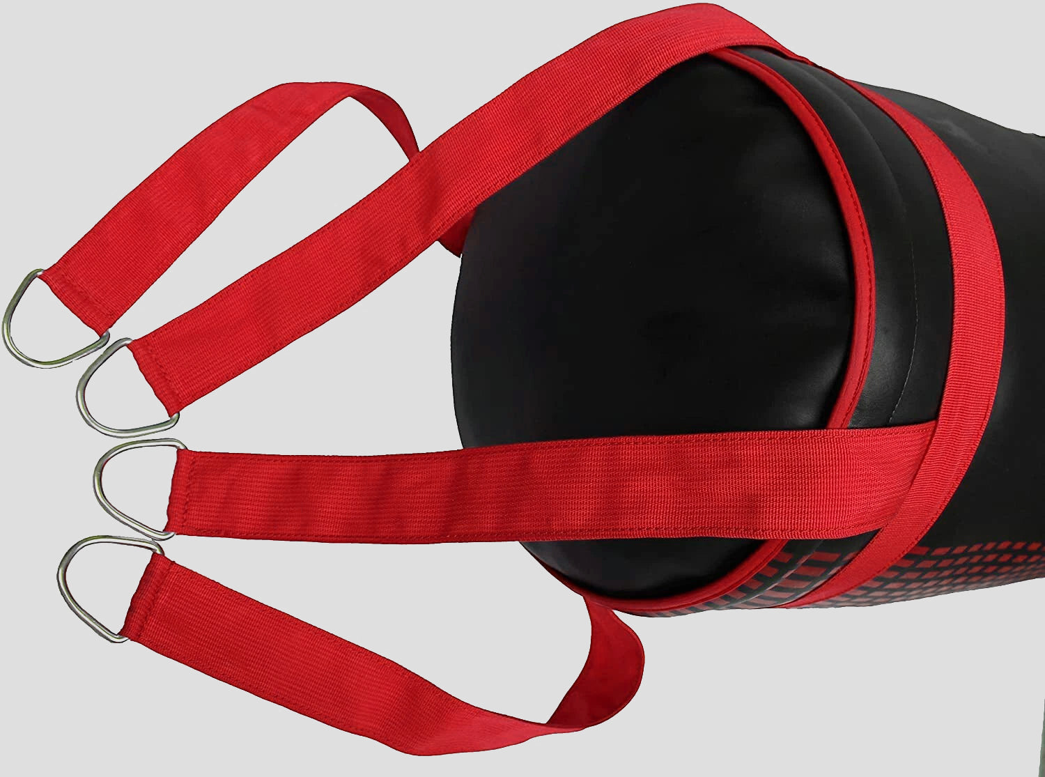 DAAN MMA Red Leather Boxing Punching Bag with Red Straps