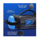 DAAN MMA Blue Vinyl Sandbag Workout Training Power Bag with Handles & Zipper