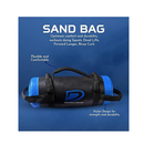 DAAN MMA Blue Vinyl Sandbag Workout Training Power Bag with Handles & Zipper