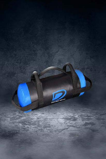 DAAN MMA Blue Vinyl Sandbag Workout Training Power Bag with Handles & Zipper