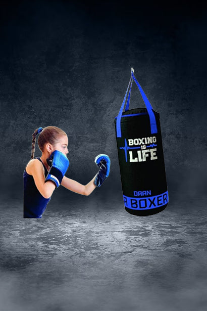 Kids Punching Bag Set with Free Boxing Gloves