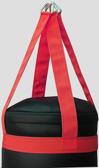 DAAN MMA Red Leather Boxing Punching Bag with Red Straps
