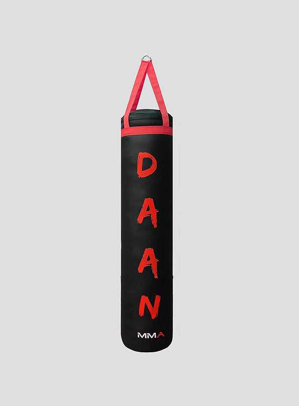 DAAN MMA Red Leather Boxing Punching Bag with Red Straps