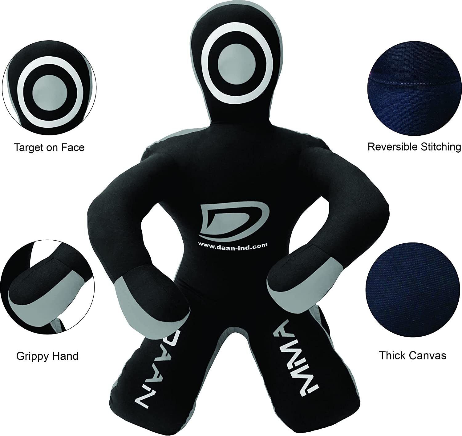 DAAN MMA Premium Flexi Grey Canvas Grappling Dummy